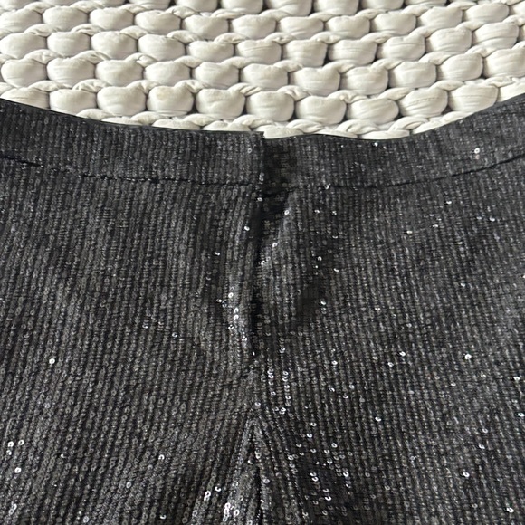 LOFT Black Sequin Wide Leg Pants - Picture 3 of 4